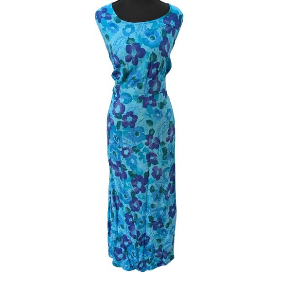 Vintage Plus Size Flowy Boho Midi Slip Dress | 18W | KSL Division Karen Stevens - Picture 1 of 7